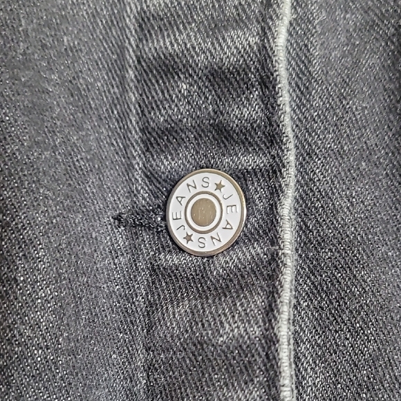 Sunflower Embroidered Black Denim Vest Size 10/12 XL Kids Girls Distressed Y2K - Picture 5 of 12